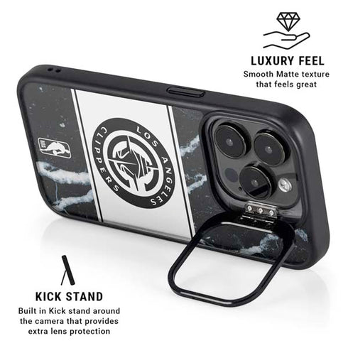 NBA LA Clippers Marble iPhone 14 Pro Kickstand Case